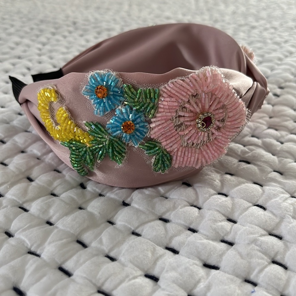 Beaded knot headband